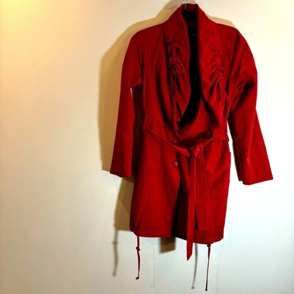 VIVIAN SHYU Sz M (estimated) High Collar with Drawstrings Lined Rain Jackets - Picture 1 of 7